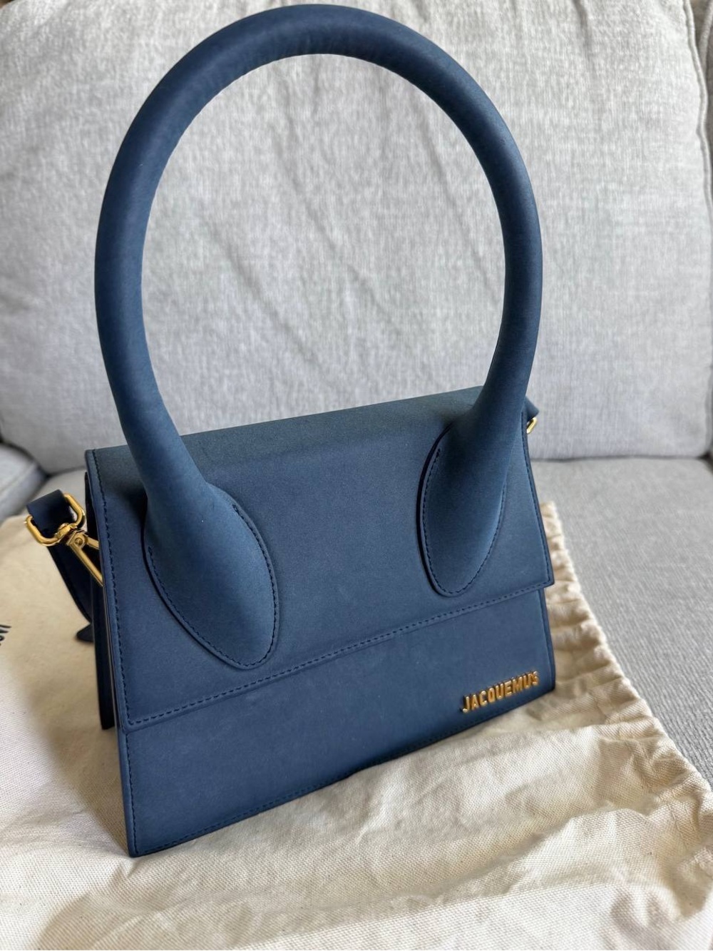 Jacquemus Navy Blue Le Chiquito Top-Handle Mini Bag - Picture 2 of 5